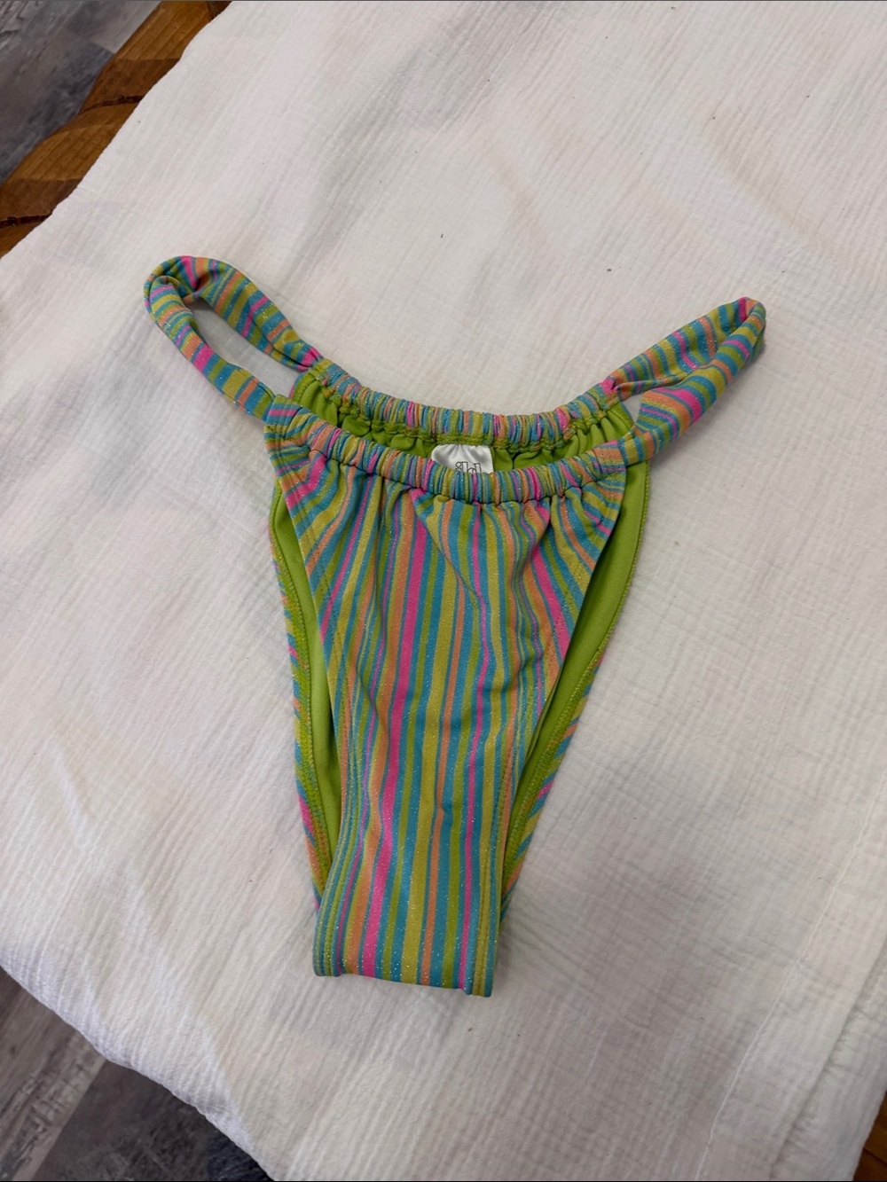 wild fable Striped Lime Green Bikini Bottom